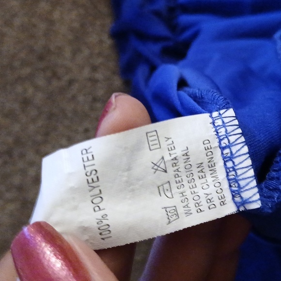 Blue sparkling lace top skirt size small - Picture 13 of 13